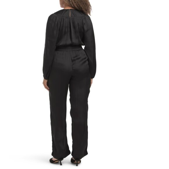 EBBY & I Black Satin Jumpsuit - Picture 2 of 2